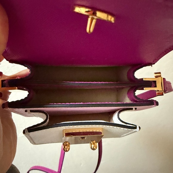 Pink & White Nano Tri Trunk Shoulder Bag - Picture 6 of 11